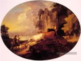 Paysage de rivière avec des amoureux rustiques Thomas Gainsborough